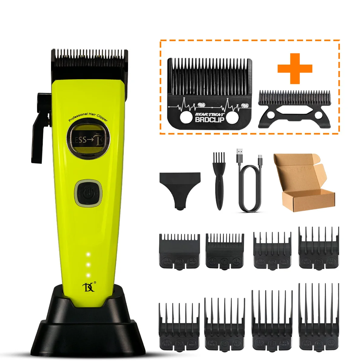 DK Outer Rotor Brushless Motor Professional Men's Fade Clipper Barber Echo Blade Base Charger Blending Hair Trimmer - Image 16