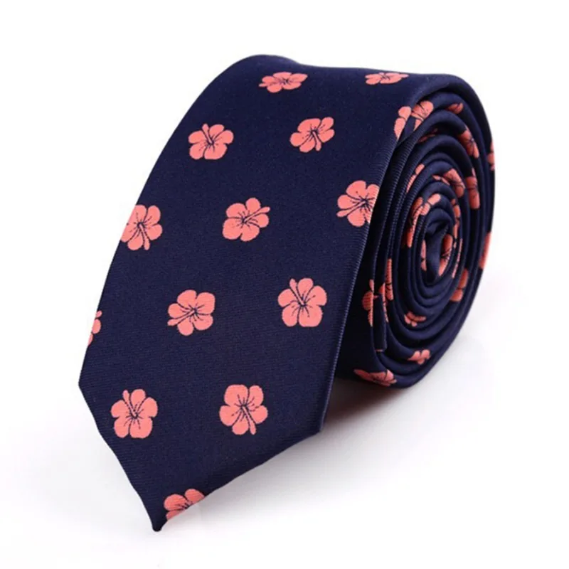 5cm Narrow Tie Fashionable Trend Tie Striped Polka Dot Flower Pattern Tie Student Personalized Accessory Casual Daily Matching - Image 2