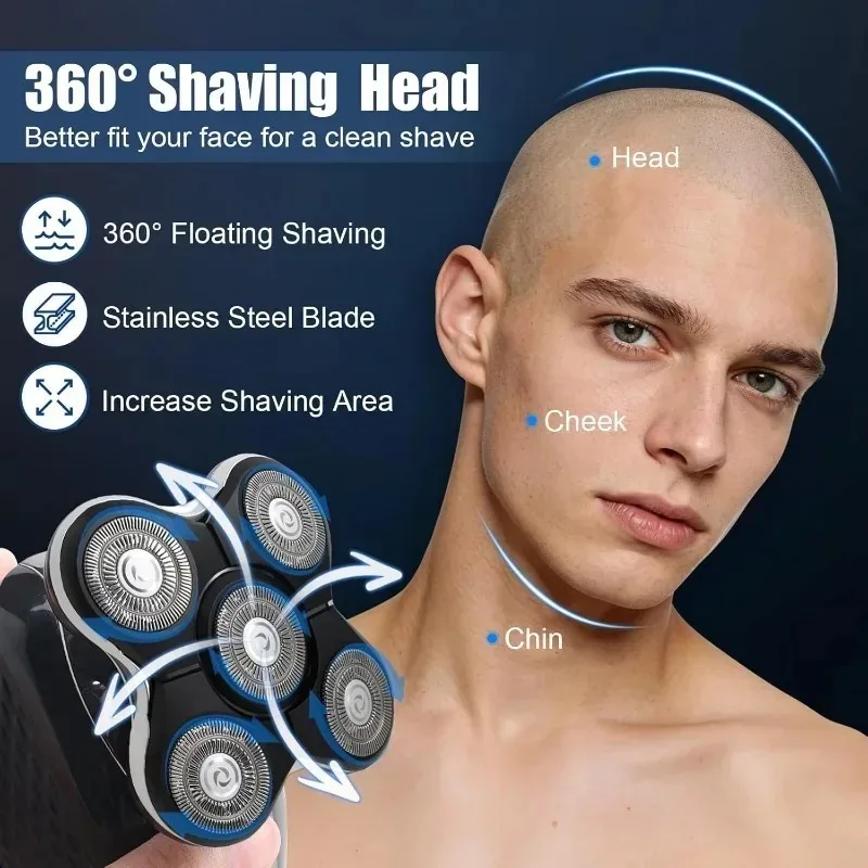 RX5 Replacement Head Compatible with Head Shaver Shaver Replacement Heads for Washable Shaver Blade for Wet Dry Shaving 2026 New - Image 5
