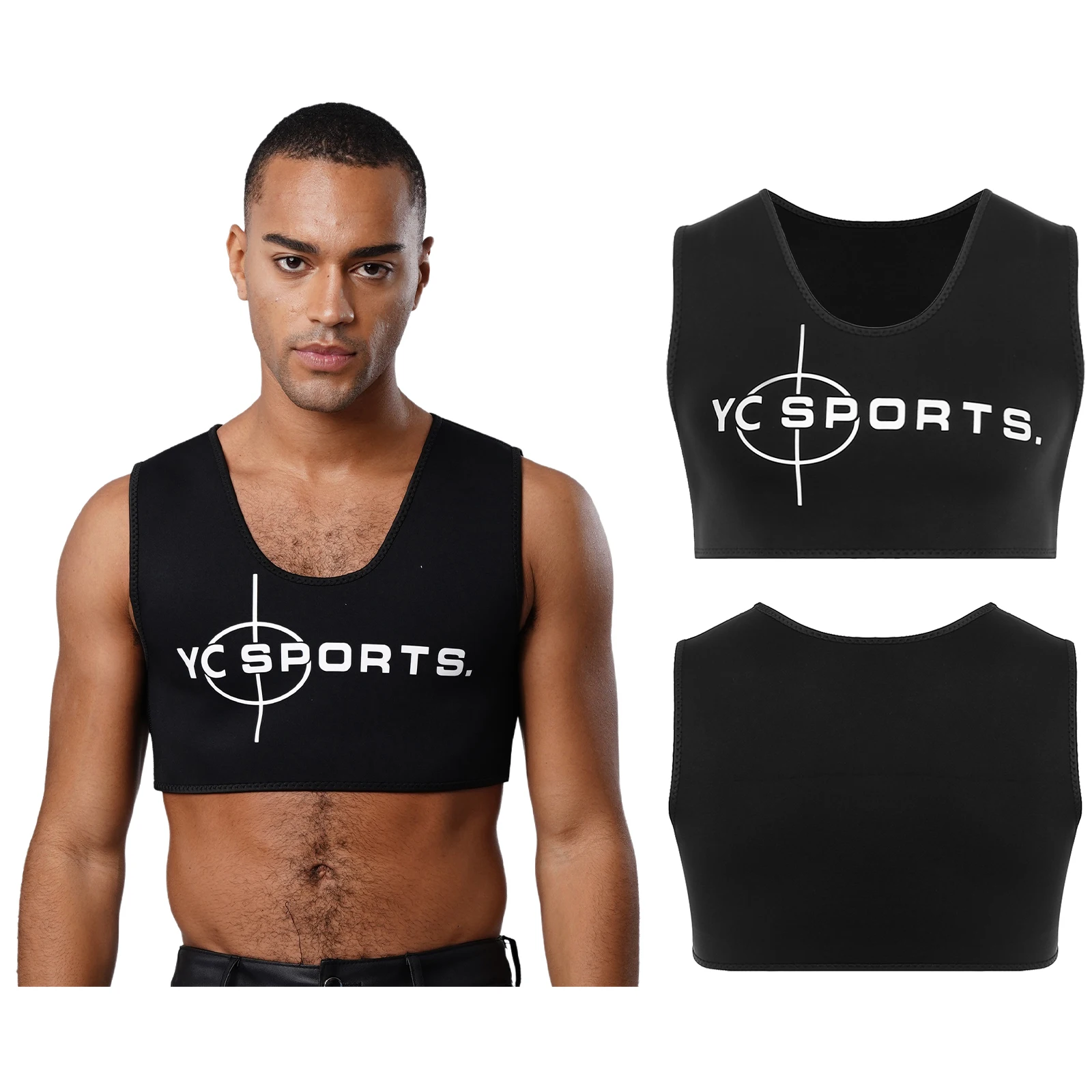Mens Nylon Elastane Sport Vest Top - Image 7
