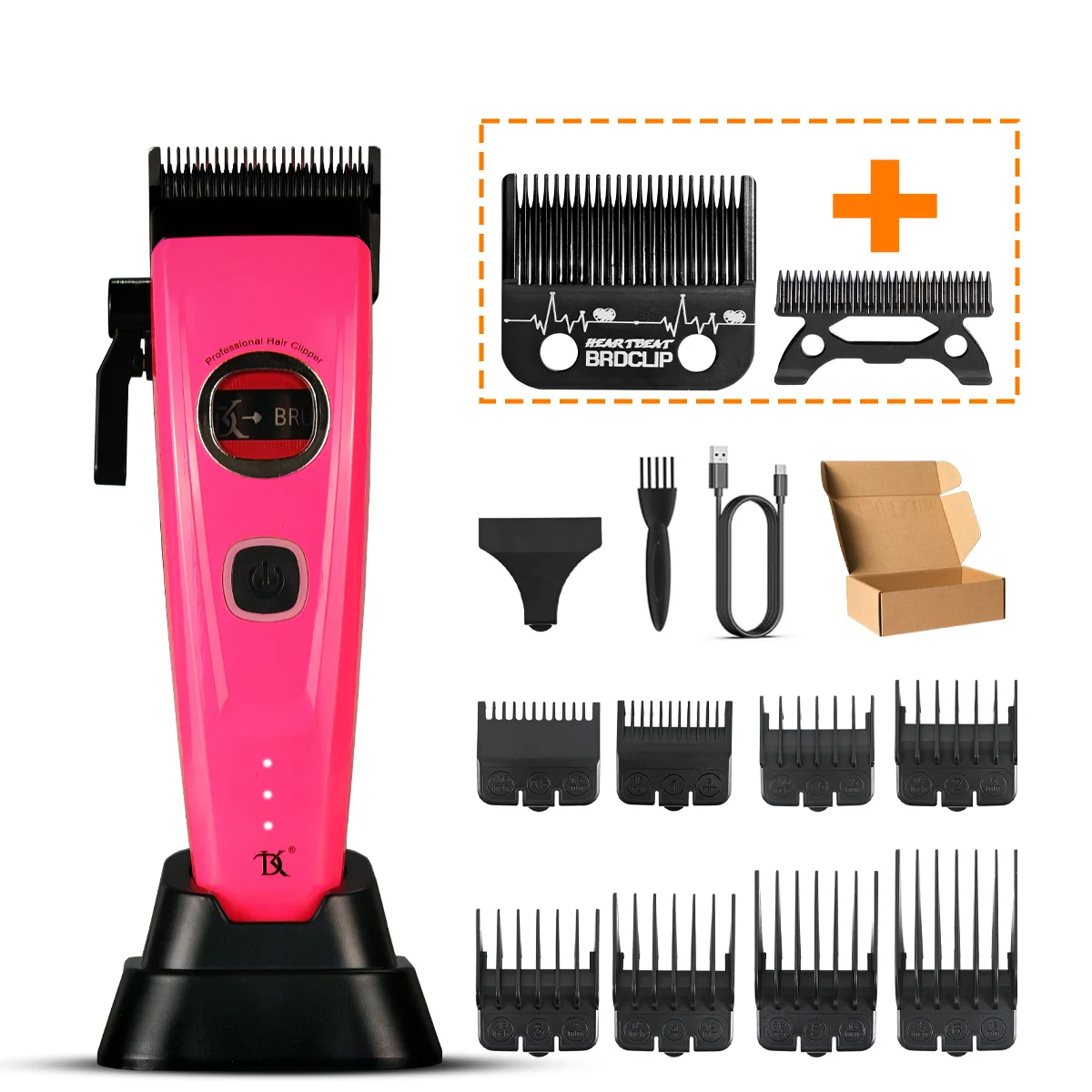 DK Outer Rotor Brushless Motor Professional Men's Fade Clipper Barber Echo Blade Base Charger Blending Hair Trimmer - Image 15