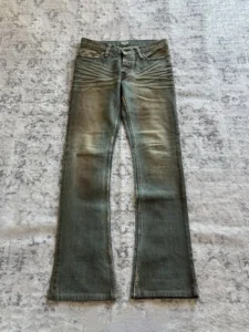 Retro Style Micro-Horn Straight Jeans