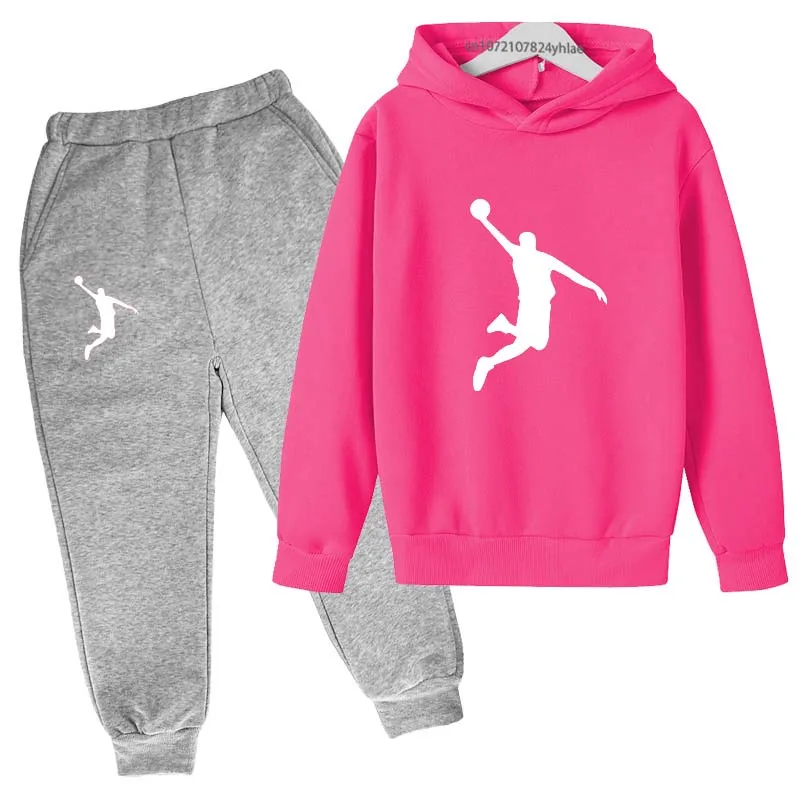 Kids Letter Print Hoodie & Pants Tracksuit Set - Image 18