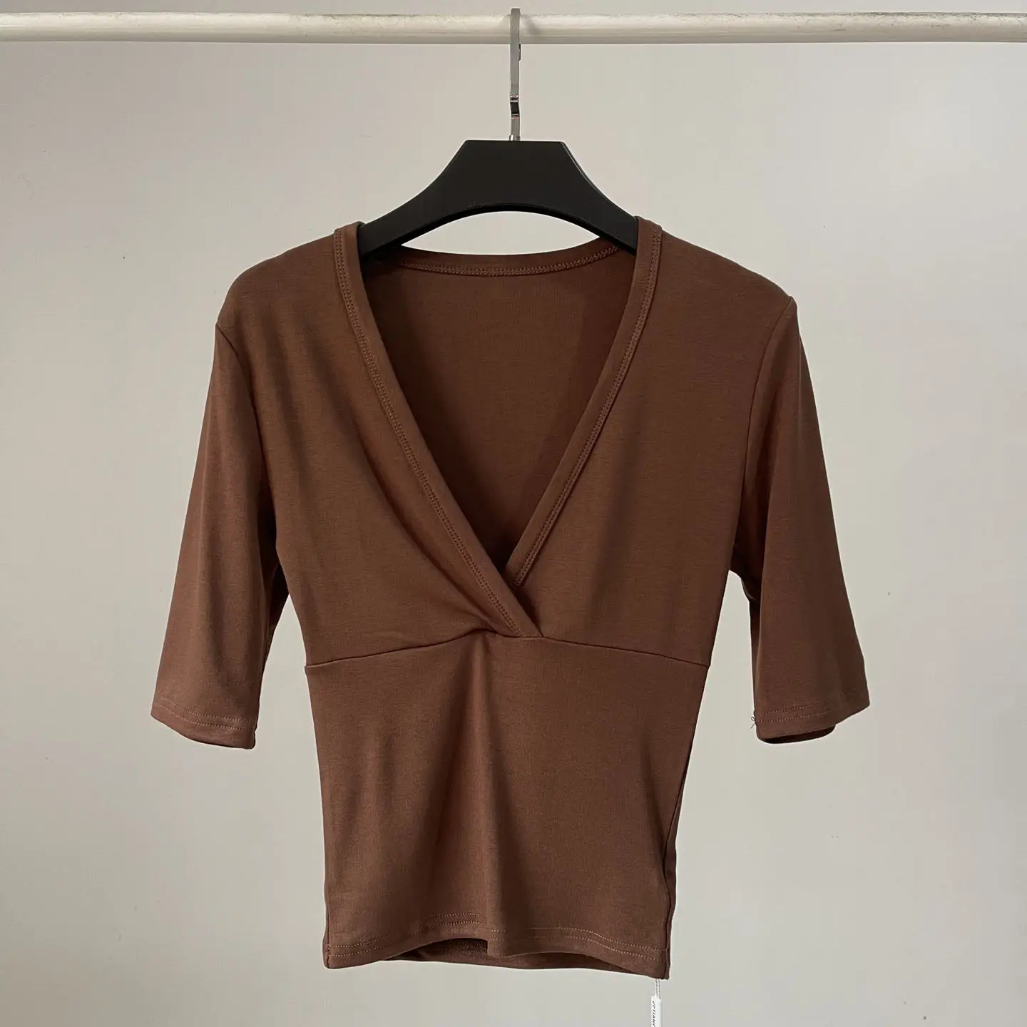 Women's V-Neck Cotton Crop Tee - view 15