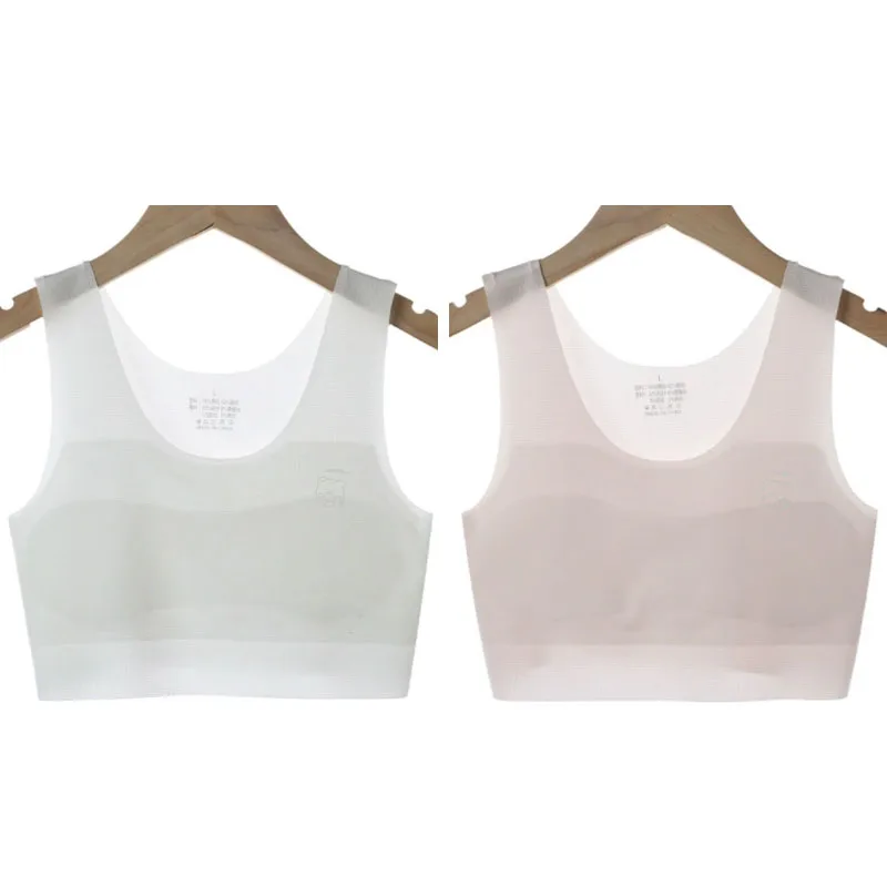 Girl's 2pc Solid Color Bra Set, Seamless Teen Developmental Vest - Image 17