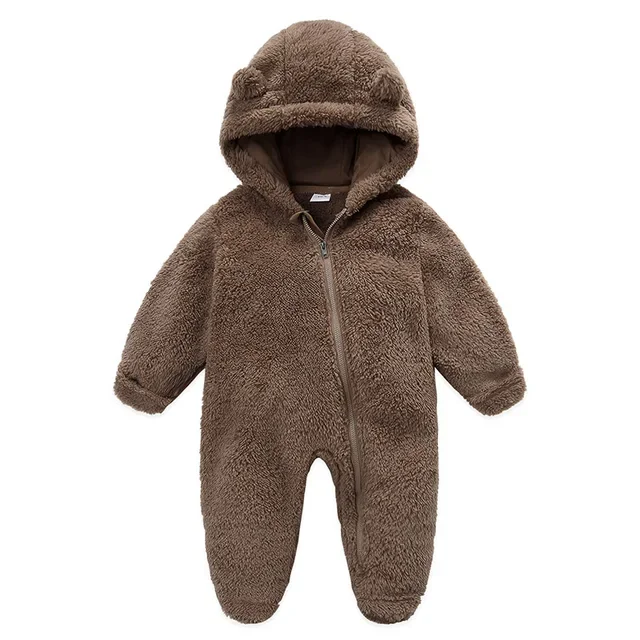 Newborn Baby Rompers with Ears Spring Soft Clothing for Babies Polar Fleece Infant Girl Oneies Cute Newborn Bodysuit 0-12 Months - Image 9