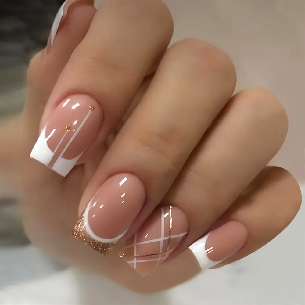 Pink Floral French Press-On Nails - view 10
