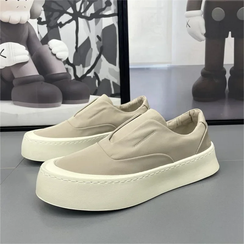 Men's Slip-On Platform Sneakers – Breathable PU Upper, Rubber Outsole - Image 7