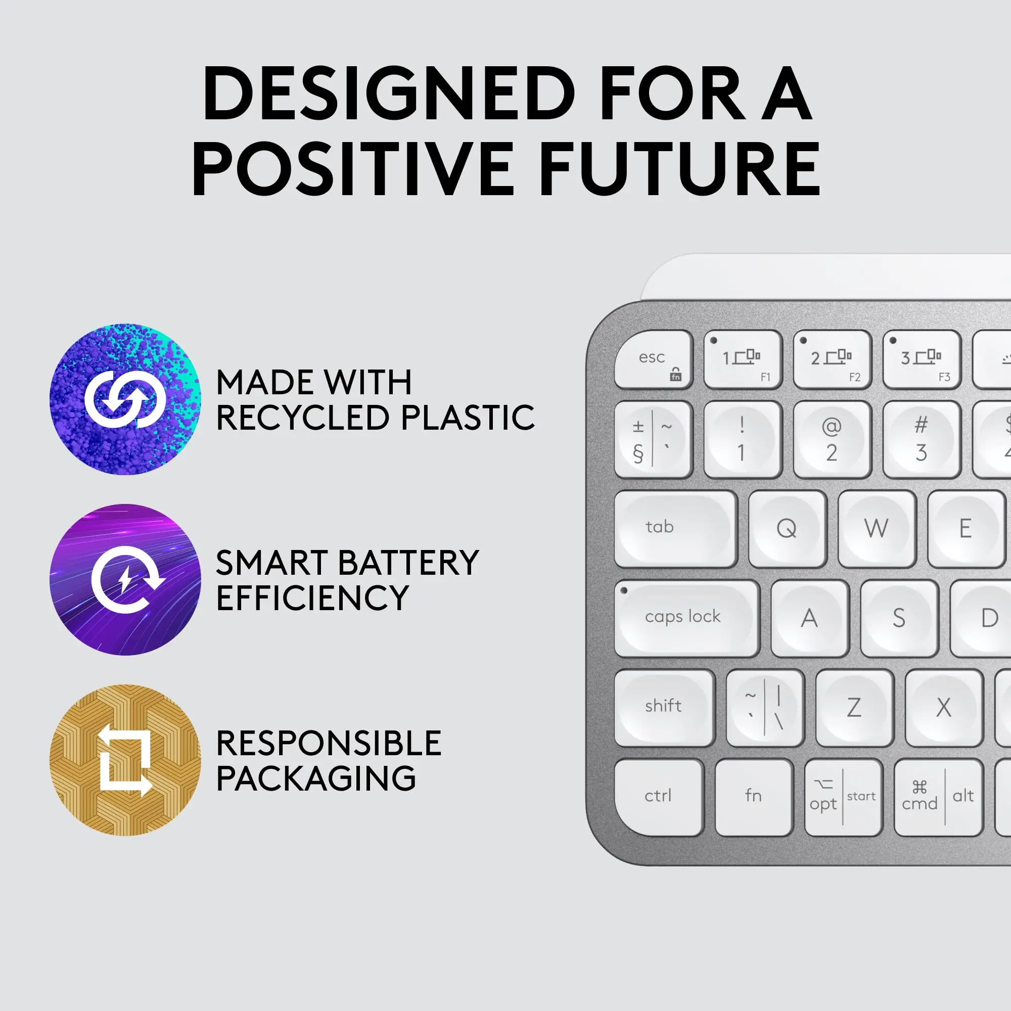 Logitech MX Keys Mini Wireless Bluetooth Office Keyboard Intelligent Voice Keyboard Backlit Fashion Ultra Thin Portable - Image 4