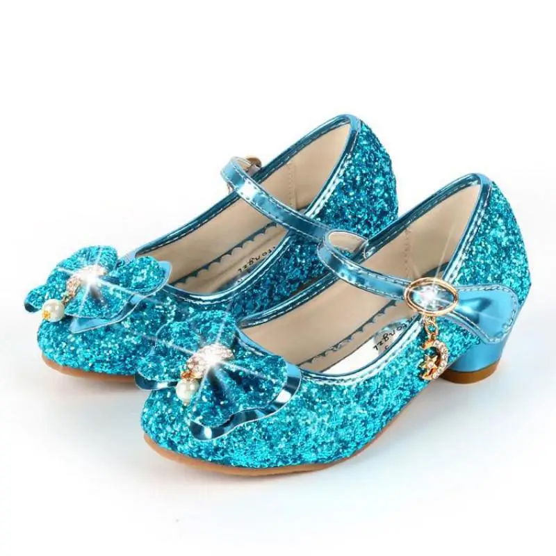 Spring Children Shoes Girls High Heel Princess Dance Sandals Kids Shoes Glitter Leather Fashion Girls Party Dress Wedding Shoes - Image 7