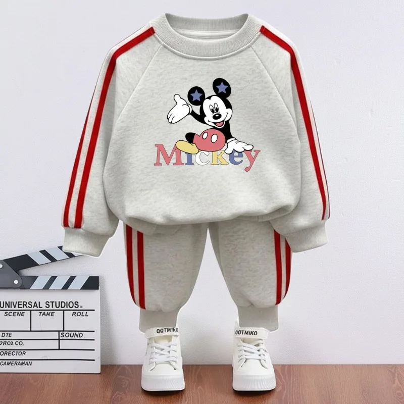 2026 Spring Children Side Stripe Trousers Sets Kids Casual Tracksuit Boys O Neck Hoodies and Long Pant Two Piece New Style - Image 2