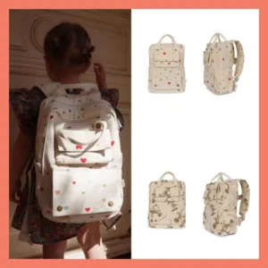 Kids Vacation Canvas Backpack with Cartoon Print, Age 4-6