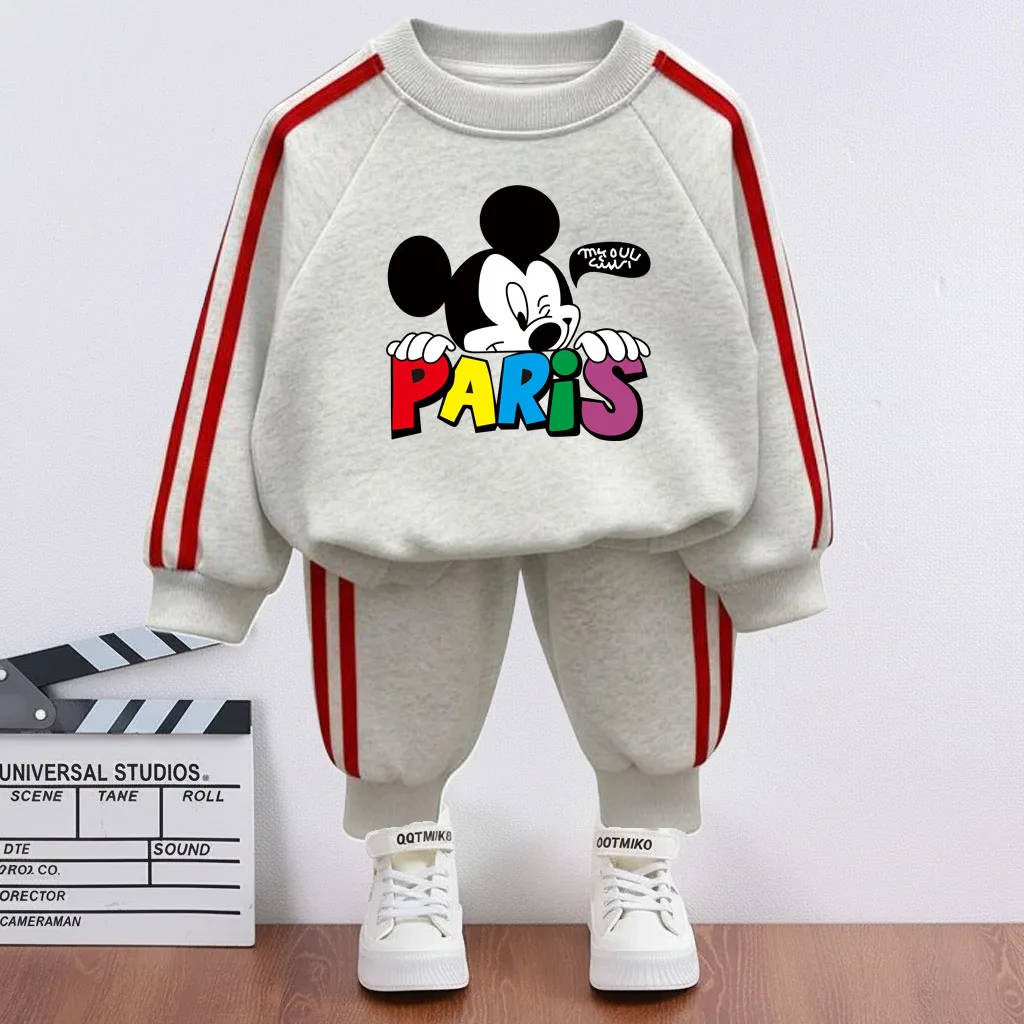 2026 Spring Children Side Stripe Trousers Sets Kids Casual Tracksuit Boys O Neck Hoodies and Long Pant Two Piece New Style - Image 9