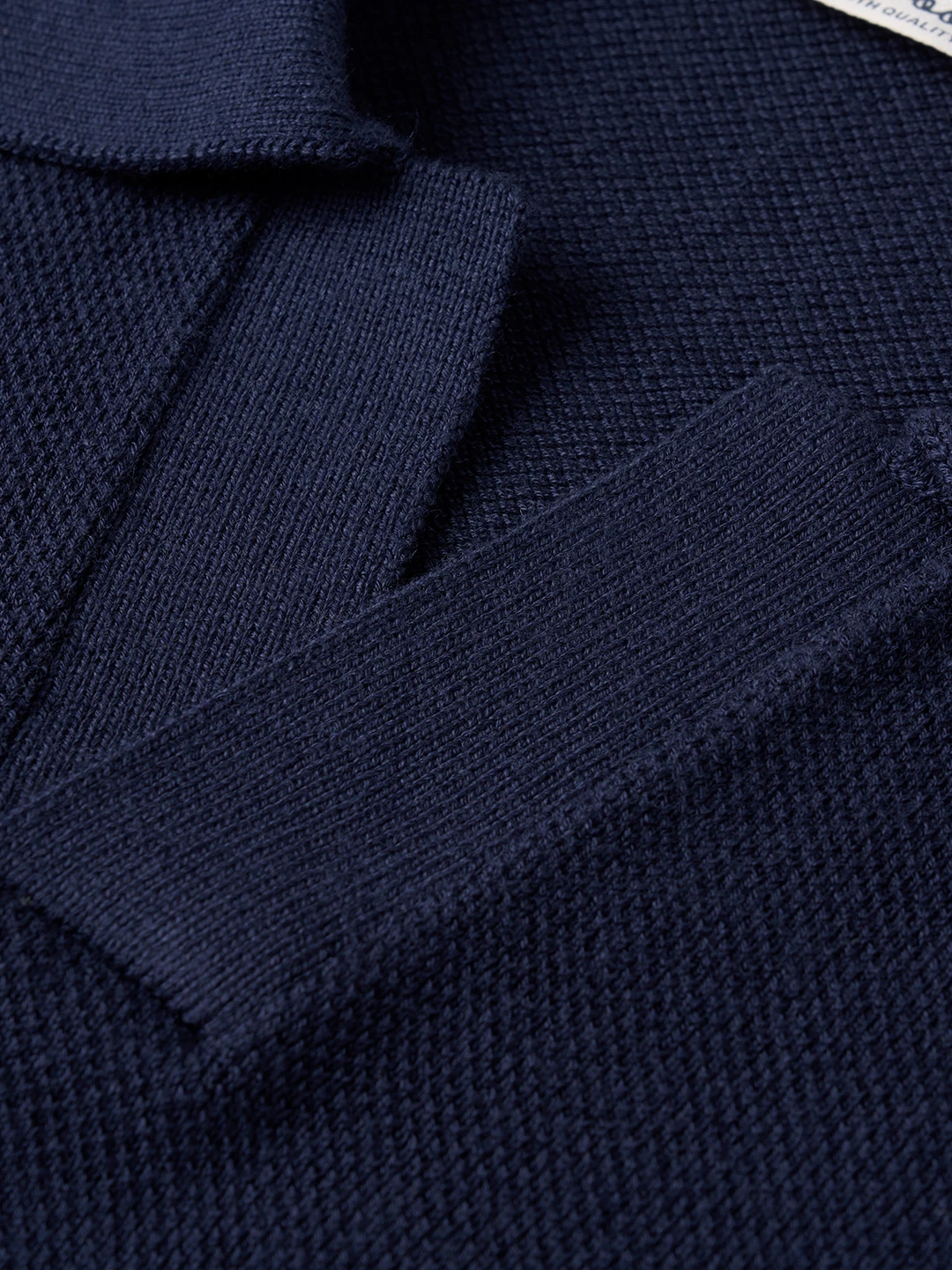 SIMWOOD Men's Knitted Polo Shirt - Breathable Cotton Blend - Image 3