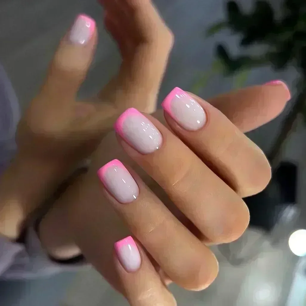 Pink Floral French Press-On Nails - view 6