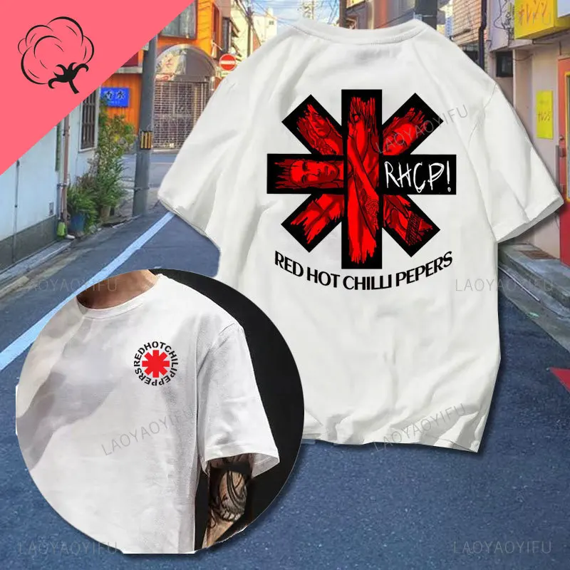 New Red Hot Chili 100%cotton T Shirt Amazing Tees Men Women Clothes Peppers Tour Double-sided Short Sleeve Casual Male T-shirt - Image 16