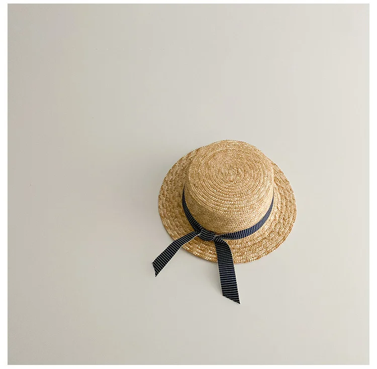 Straw Summer Kids Sun Hat with Wide Brim and Adjustable Strap, 48-52 cm - Image 9