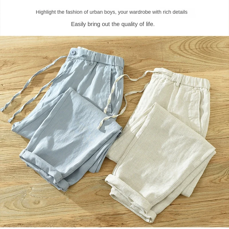 Men's Linen Drawstring Pants, Breathable & Lightweight - Image 5