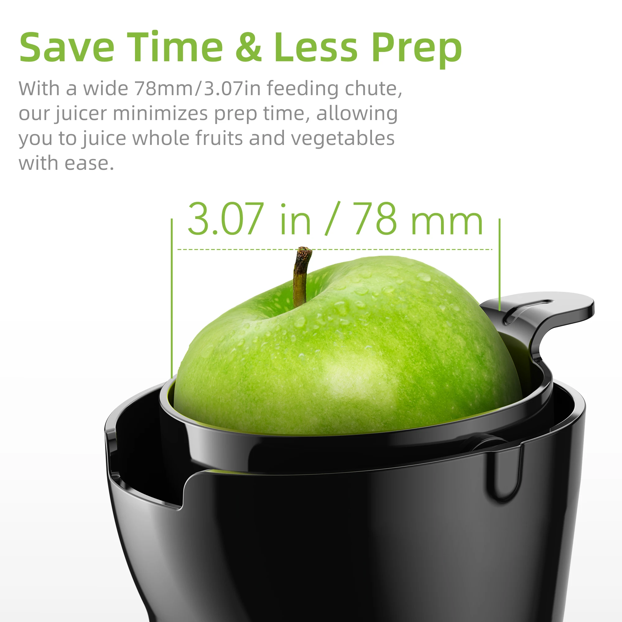 BioloMix Cold Press Juicer, 78mm Feed Chute, Tritan BPA-Free - Image 2