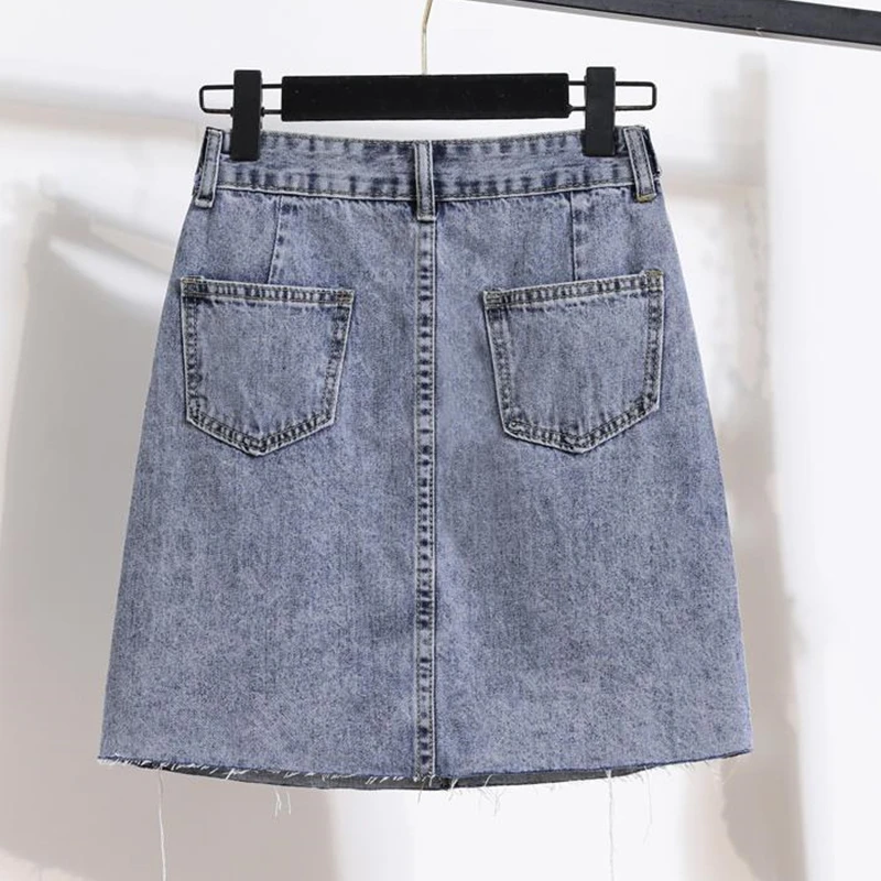 Women Casual Stripe Shawl T Shirt Skirts Two Piece Set 2025 Summer Student Fashion Tops Denim A-Line Skirt Outfits Lady Clothes - Image 6