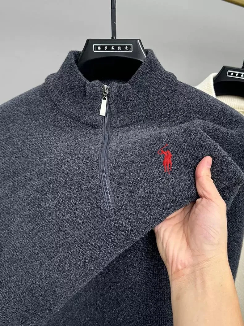 Men's Knitted Pony Embroidery Sweater - Image 4