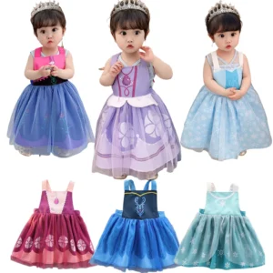 Princess Apron Bib – Snow White, Elsa & Anna, Waterproof, Ages 1-4