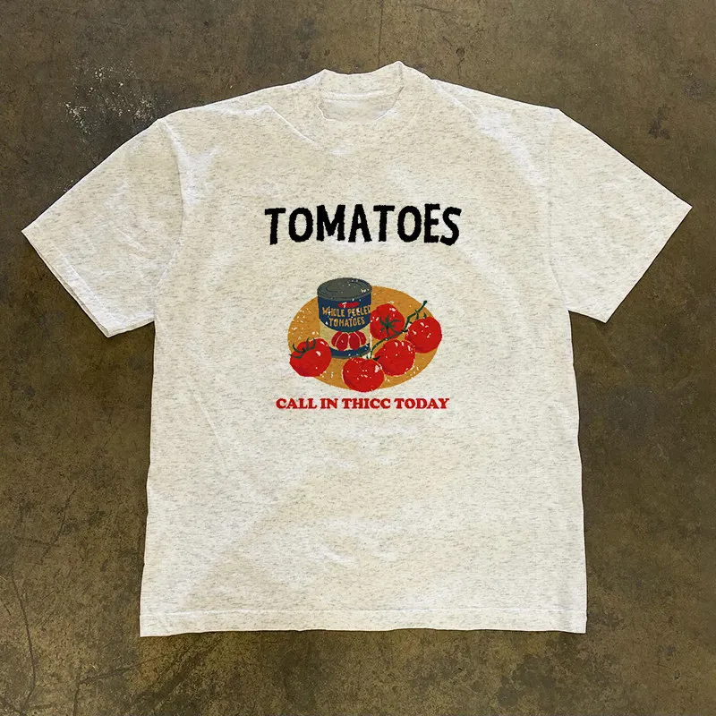 Loose Fit Cotton T-Shirt Unisex Short Sleeve Retro Style Printed Casual Wear for Men And Women by Little Chen Story - Image 3
