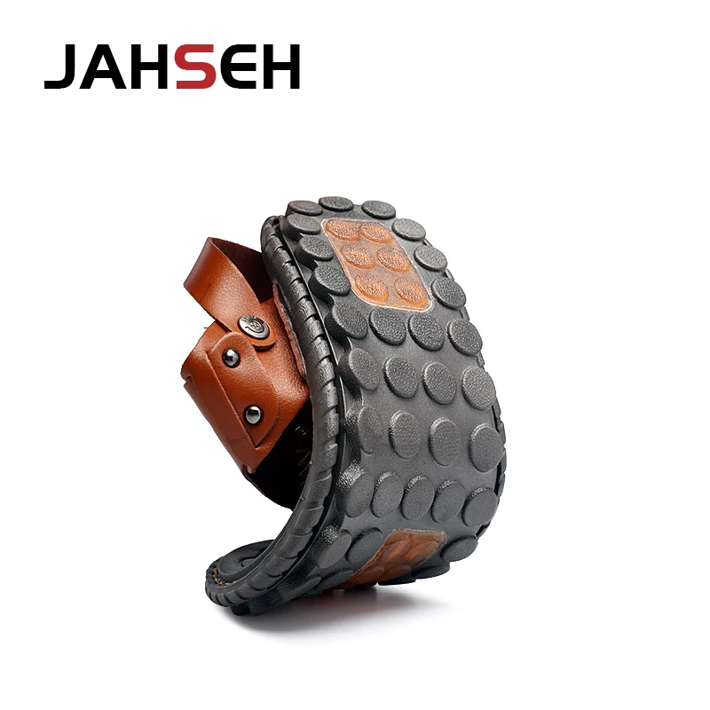 Men's Split Leather Sandals with Metal Accents – Quick‑Dry, Non‑Slip, True‑to‑Size (Size 38‑47) - Image 3
