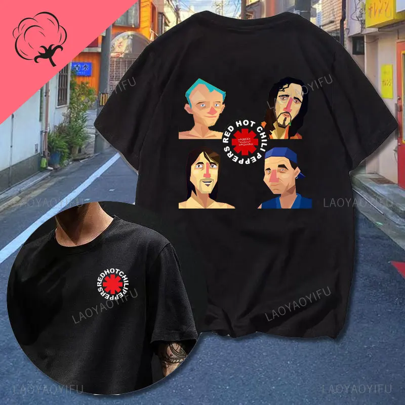 New Red Hot Chili 100%cotton T Shirt Amazing Tees Men Women Clothes Peppers Tour Double-sided Short Sleeve Casual Male T-shirt - Image 24