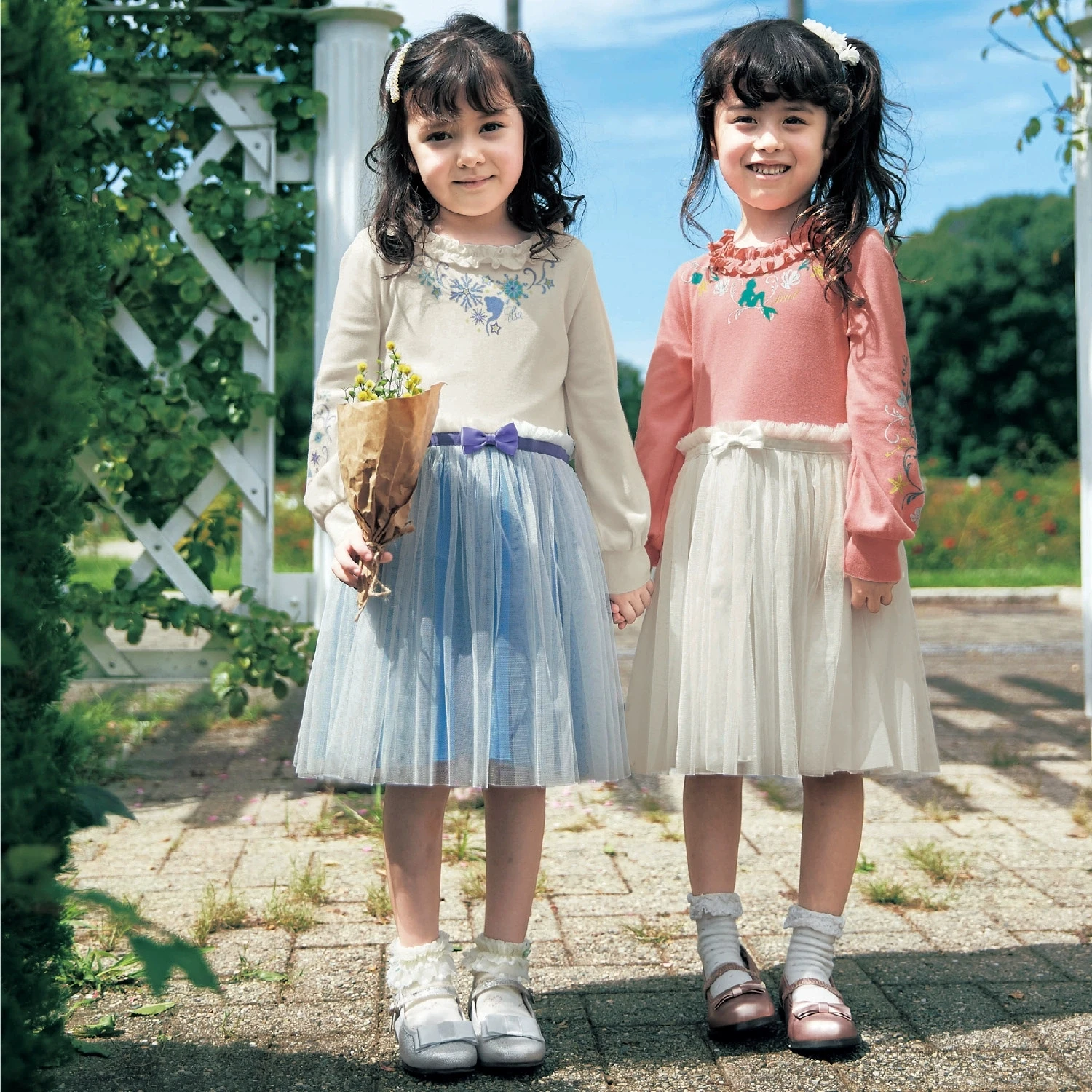 Cotton Princess Dress for Girls, Knee-Length, Floral Print - Image 3
