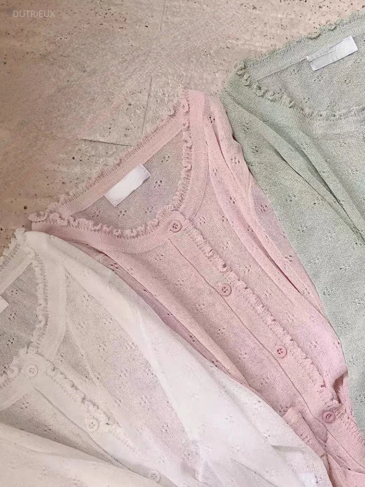 Women's Lace Hollow Sun Protection Cardigan
