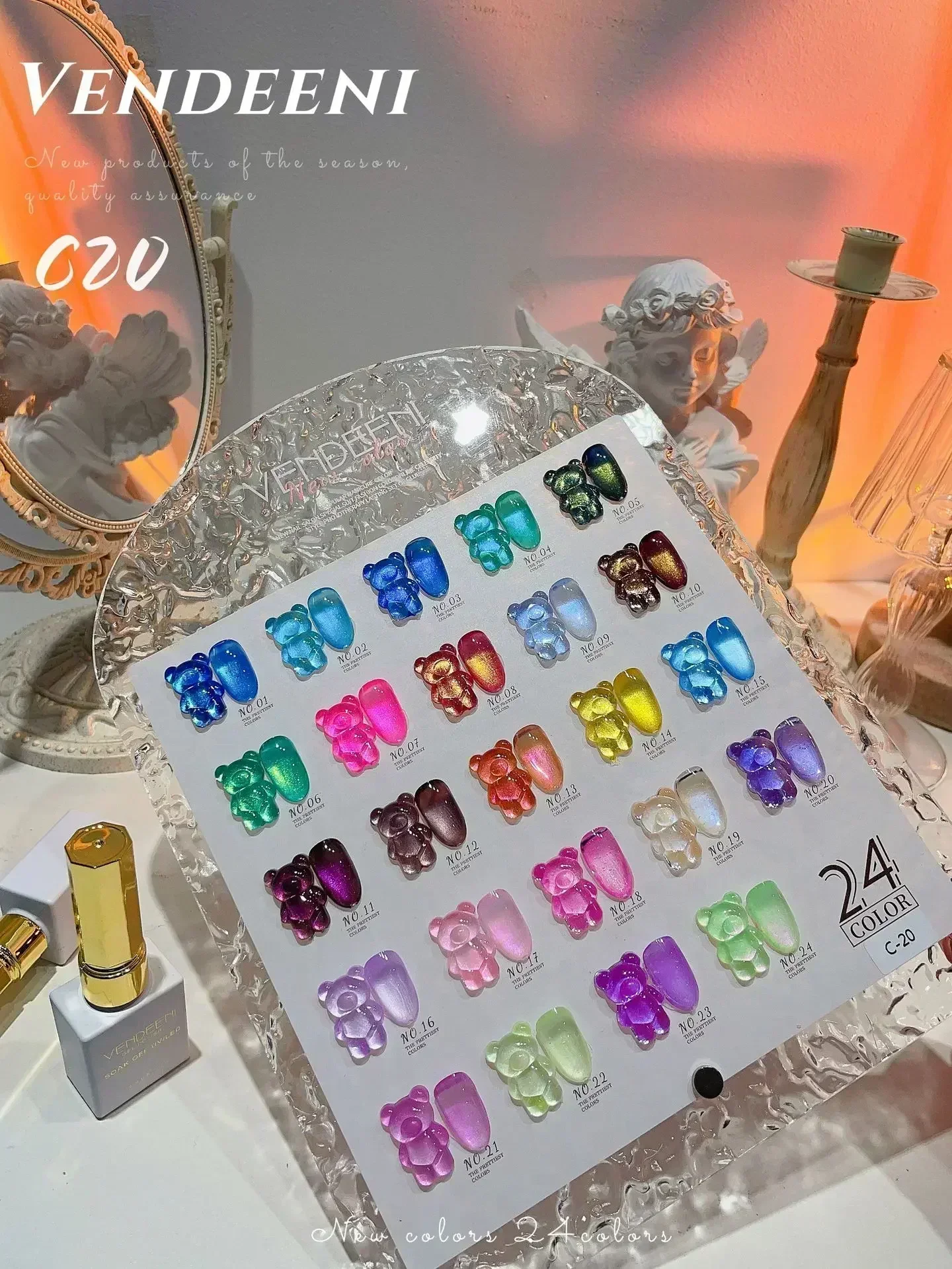 24‑Color Candy‑Hue Mother‑of‑Pearl Gel Nail Polish – UV/LED Cure, 15 ml - Image 4