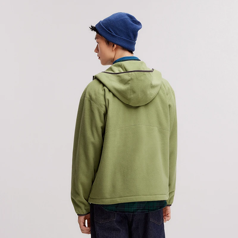Men's Antistatic Polar Fleece Hooded Jacket - Image 6