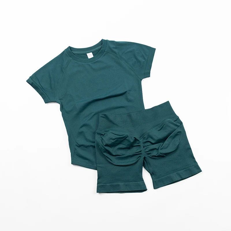 Women's Seamless Tee and Scrunch Joggers Set - view 4