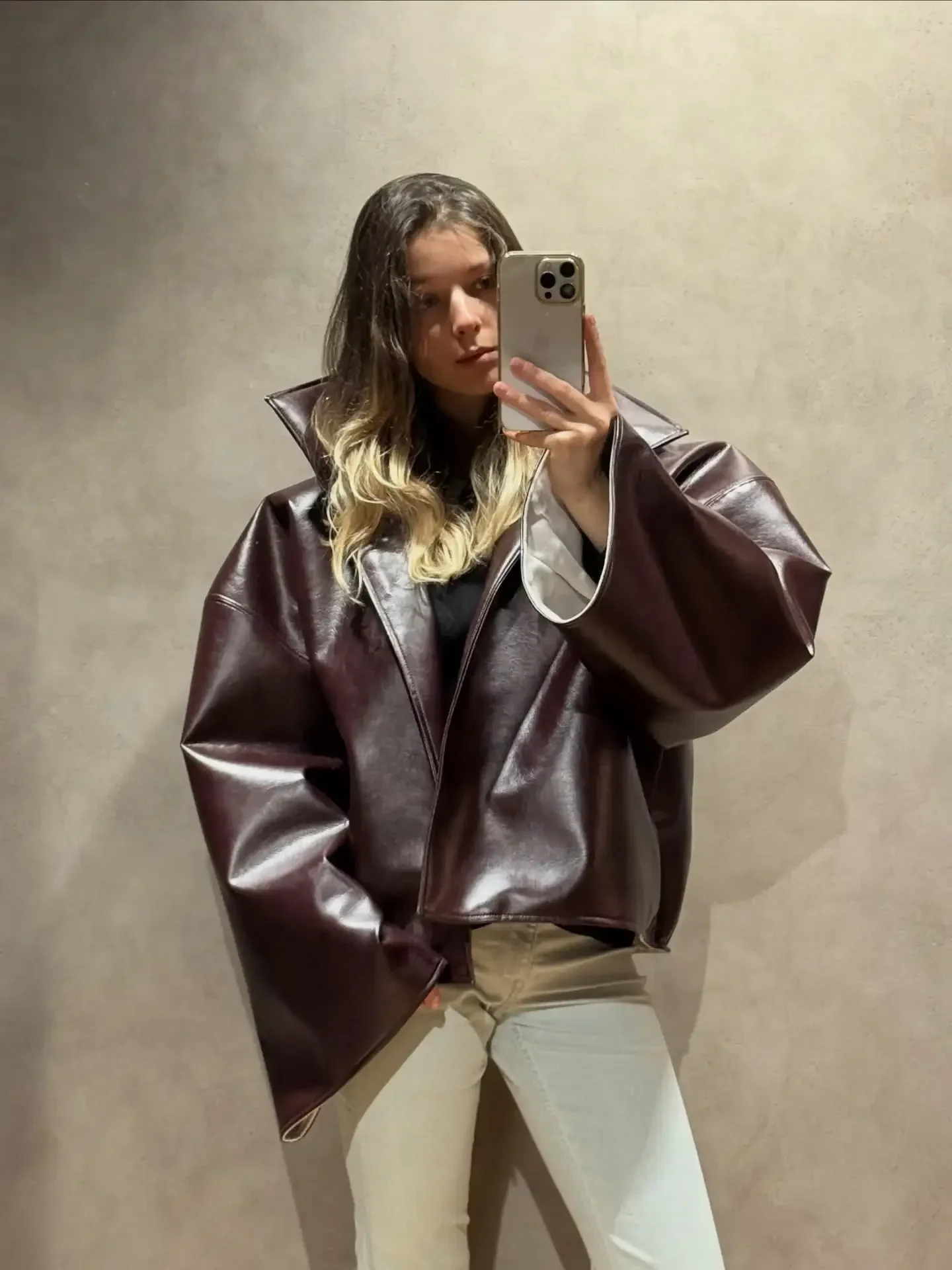 Women's Oversized Cropped Zip Jacket - view 11