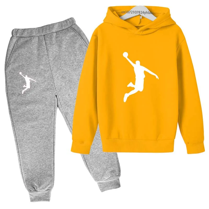 Kids Letter Print Hoodie & Pants Tracksuit Set - Image 19