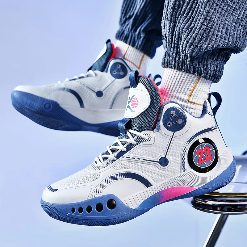 High‑Top Air Mesh Basketball Shoes – Breathable Lace‑Up Sneakers for Men & Women - Image 5