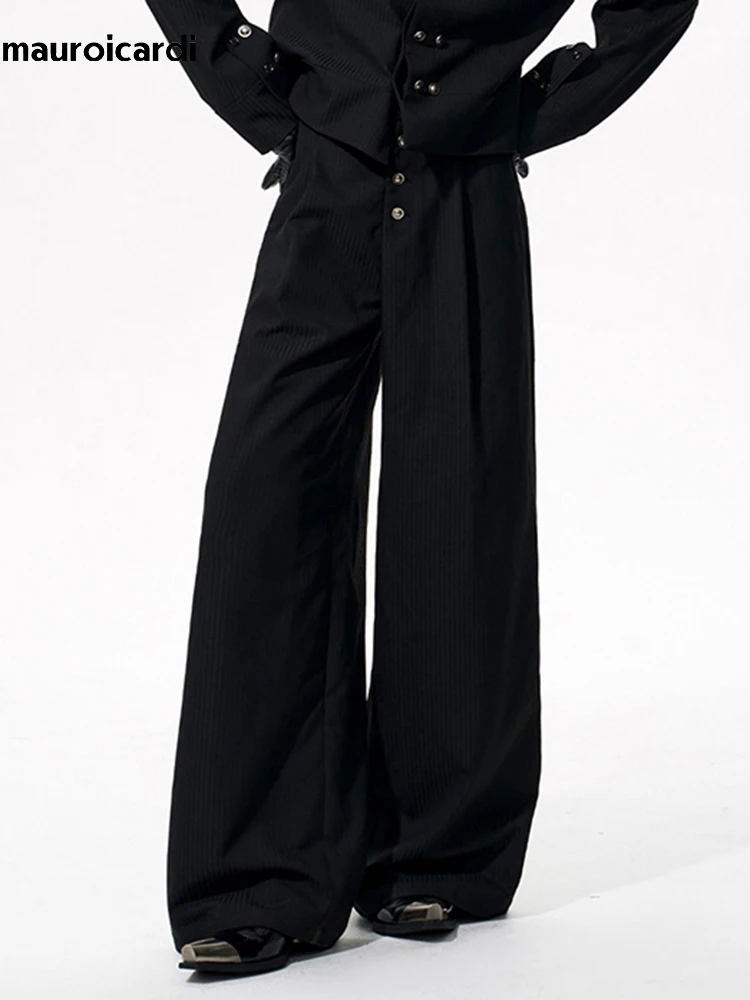 Mauroicardi Men's Wide Leg Polyester Pants