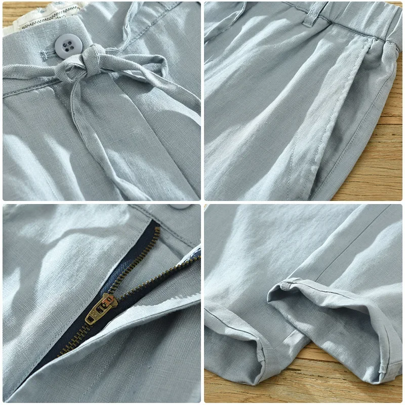 Men's Linen Drawstring Pants, Breathable & Lightweight - Image 4