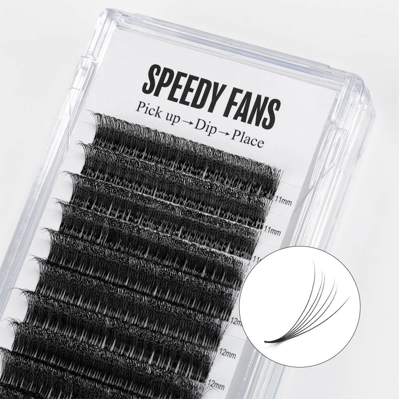 Sense Lashes Speedy Promade Fans 960 Ultra-Matte Black 5D/6D/8D