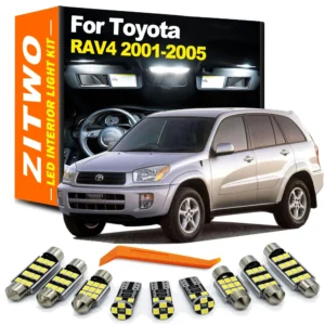ZITWO 8Pcs No Error Canbus For Toyota RAV4 2001 2002 2003 2004 2005 LED Bulb Interior Light Kit Reading Plate Luggage Lamp