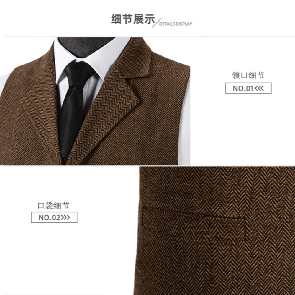Men's Dark Blue Smart Casual Vest - Image 6