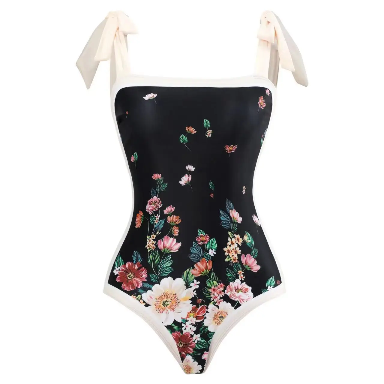Women's Printed One-Piece Swimsuit with Skirt - view 21