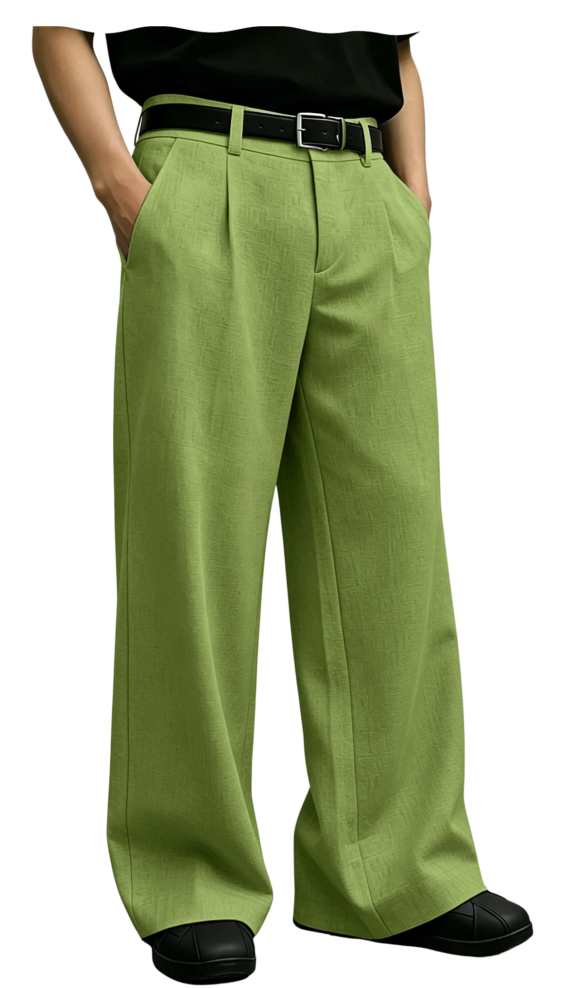 Men‘s Straight Leg Suit Pants With Elastic Waist Comfortable Breathable Wrinkle Resistant Lightweight Casual Trousers Summer - Image 23