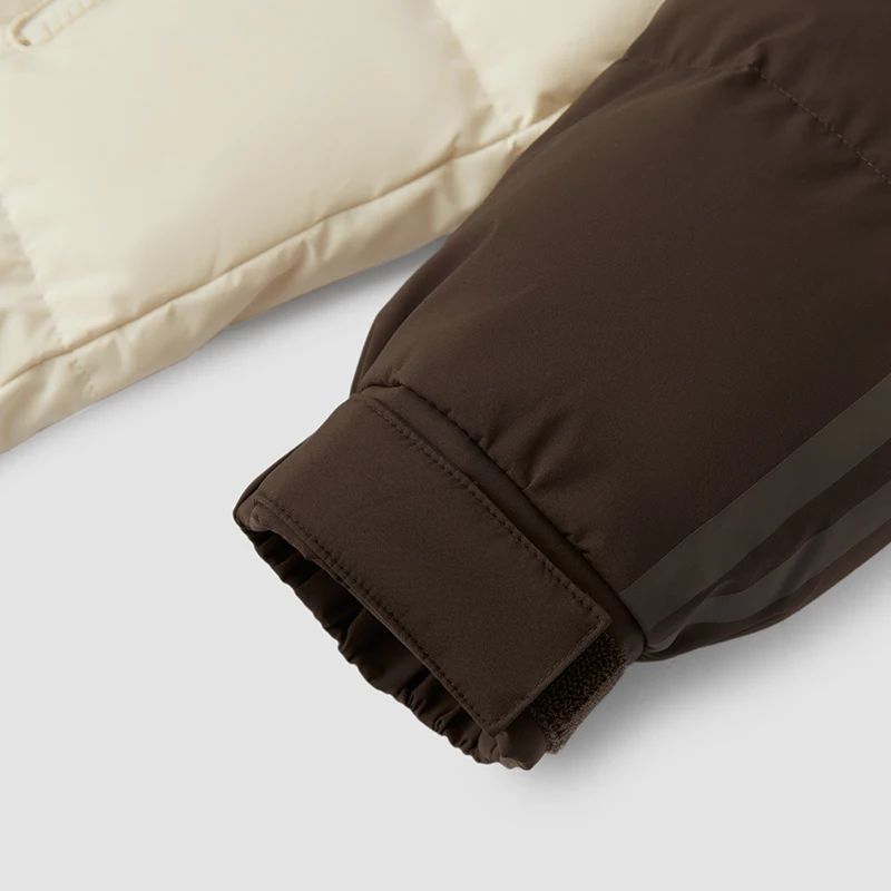 Semir Men's Mid-Length Hooded Colorblock Down Jacket - Image 6