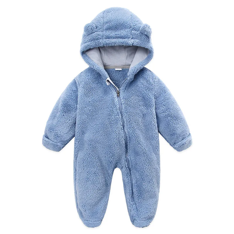 Newborn Baby Rompers with Ears Spring Soft Clothing for Babies Polar Fleece Infant Girl Oneies Cute Newborn Bodysuit 0-12 Months - Image 7