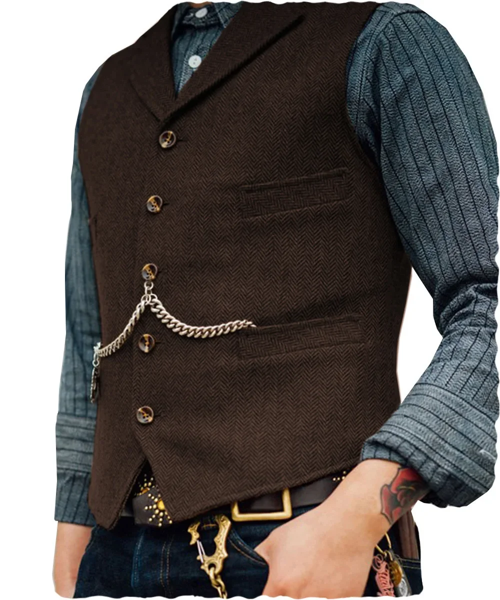 Men's Dark Blue Smart Casual Vest - Image 17