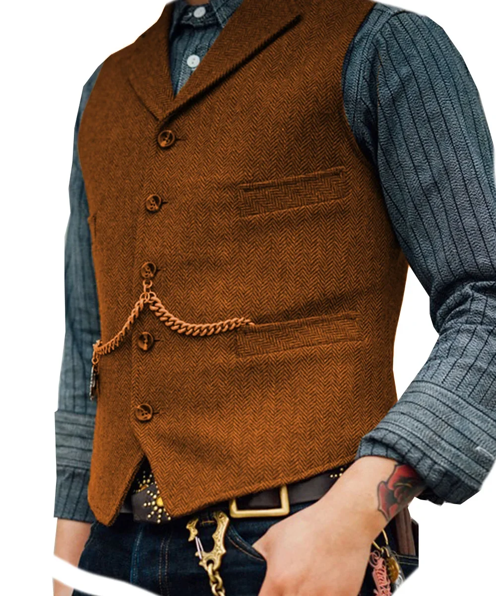 Men's Dark Blue Smart Casual Vest - Image 18