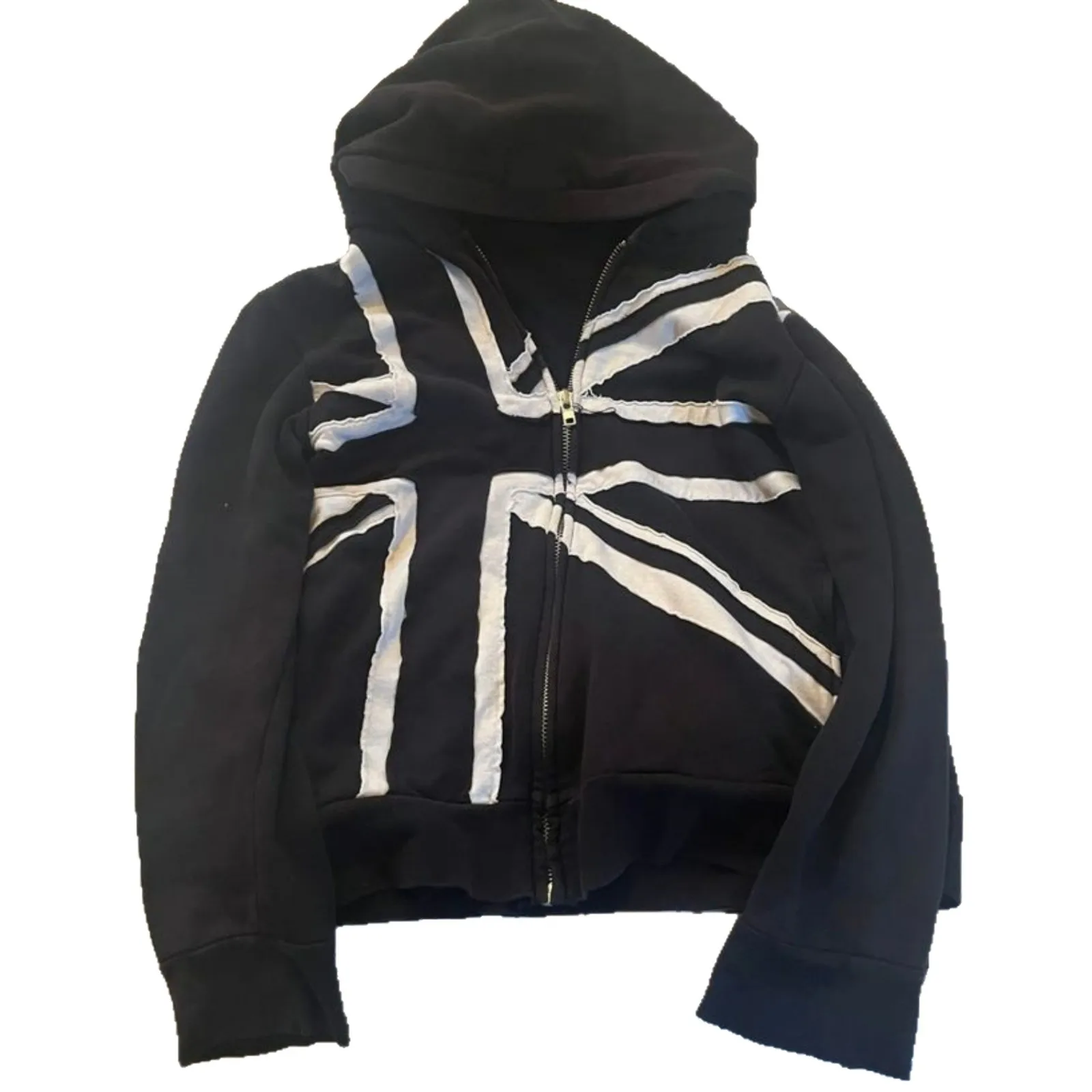 Men's Cotton Hoodie with Graphic Patch - Image 2