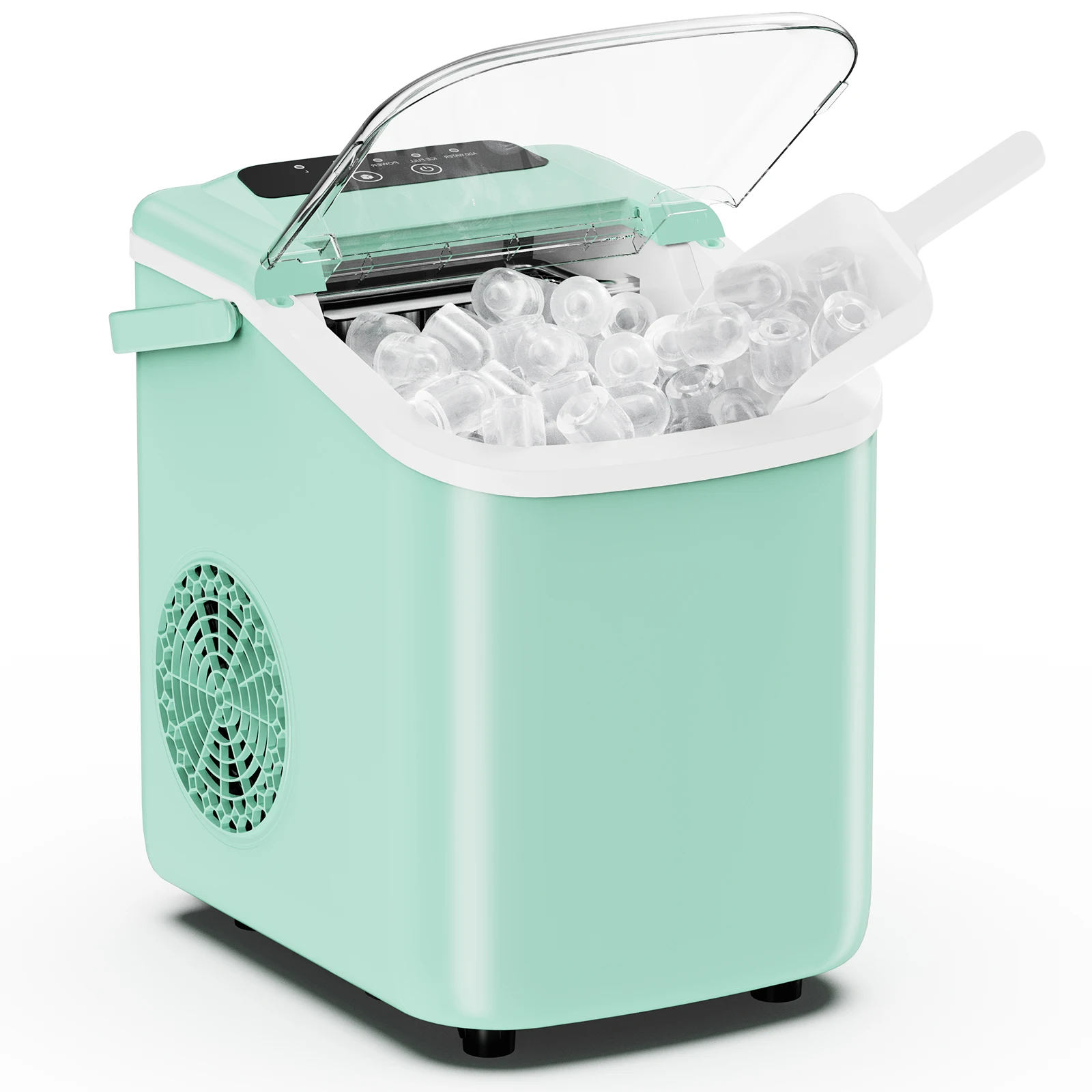 Countertop Ice Maker – 9 Bullet Cubes in 6 min, 26 lb/day, Handle - Image 10